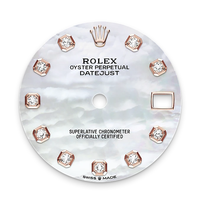 Rolex datejust em Oyster, 31 mm, ouro Everose e diamantes m278285rbr-0005 em Marcolino