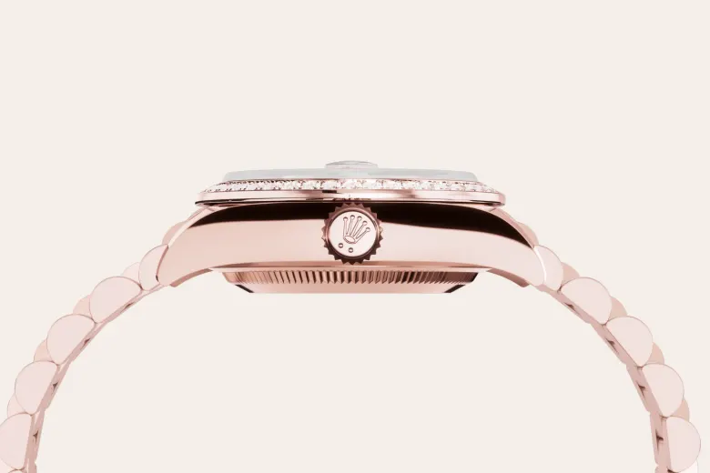 Rolex lady-datejust em Oyster, 28 mm, ouro Everose e diamantes m279135rbr-0001 em Marcolino