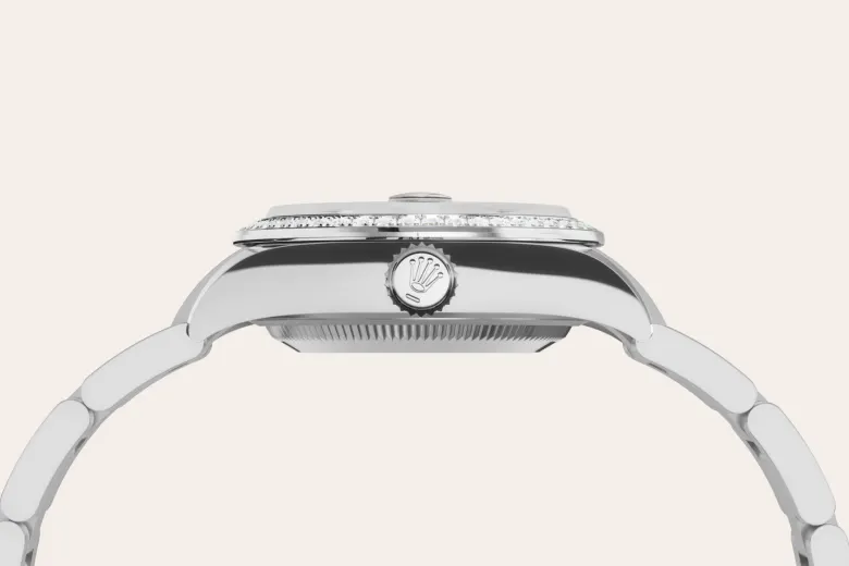 Rolex lady-datejust em Oyster, 28 mm, aço Oystersteel, ouro branco e diamantes m279384rbr-0004 em Marcolino