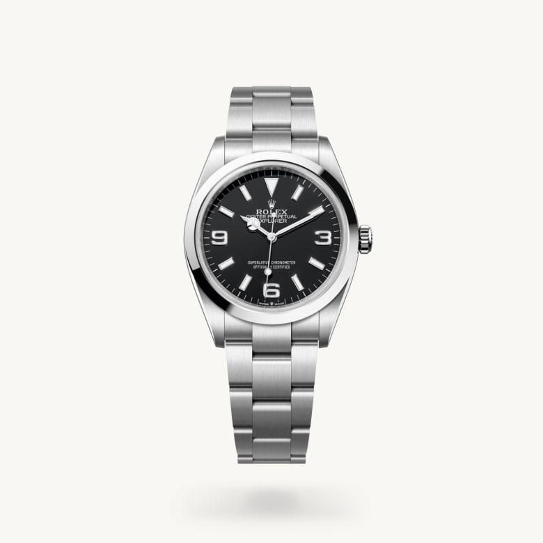 Rolex explorer em Oyster, 36 mm, aço Oystersteel m124270-0001 em Marcolino