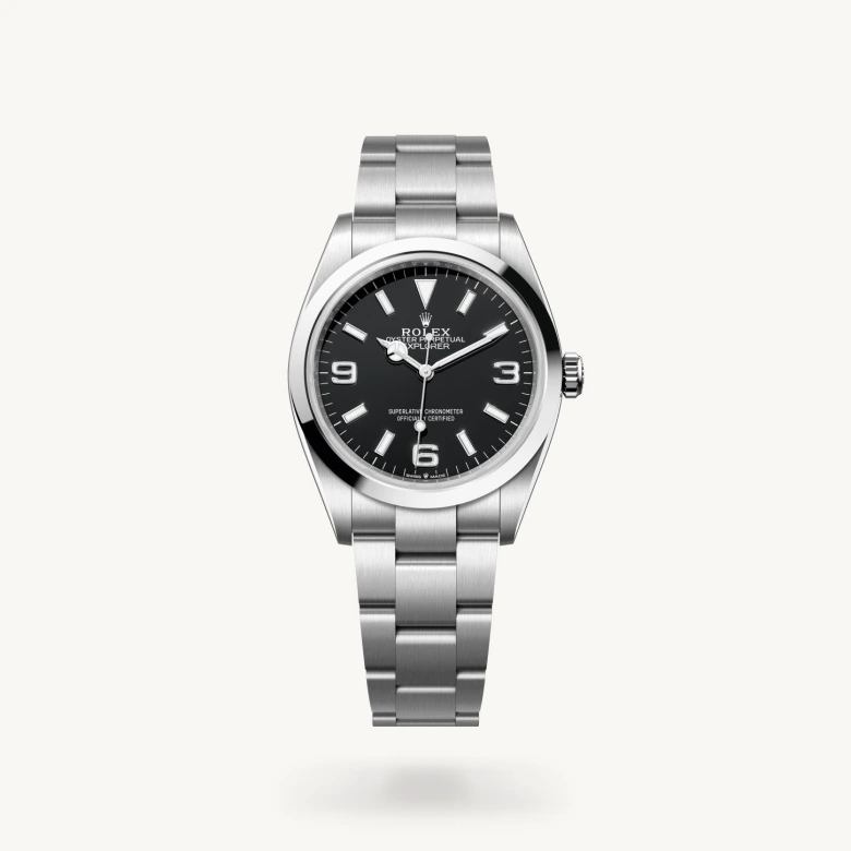 Rolex explorer em Oyster, 36 mm, aço Oystersteel m124270-0001 em Marcolino
