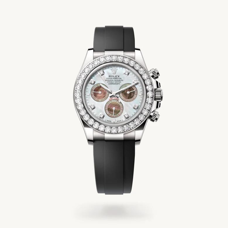 Rolex cosmograph-daytona em Oyster, 40 mm, ouro branco e diamantes m126589rbr-0001 em Marcolino