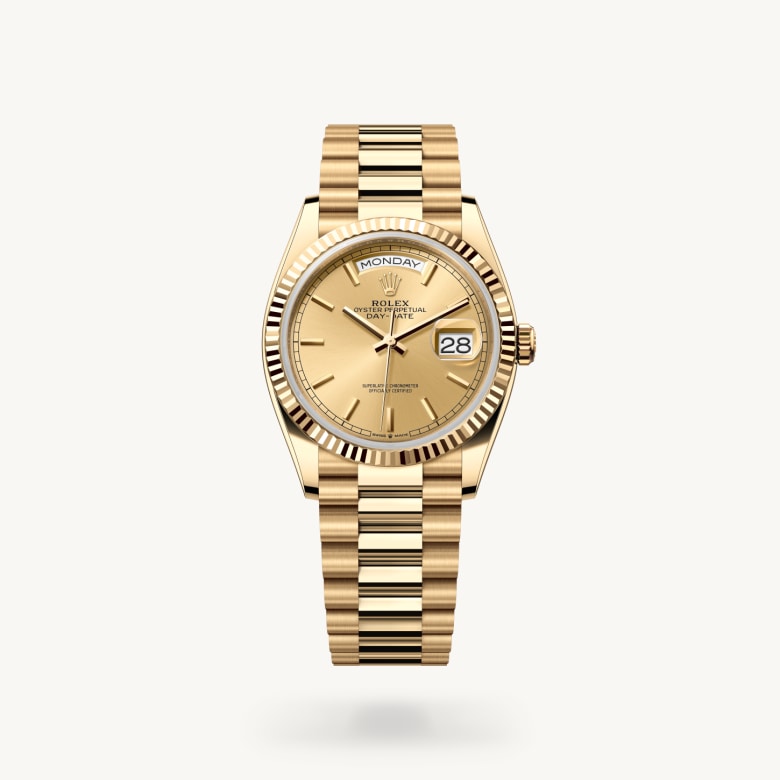 Rolex day-date em Oyster, 36 mm, ouro amarelo m128238-0045 em Marcolino