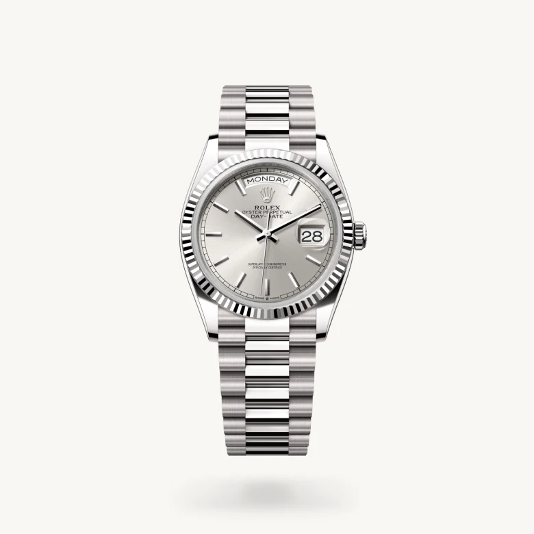 Rolex day-date em Oyster, 36 mm, ouro branco m128239-0005 em Marcolino
