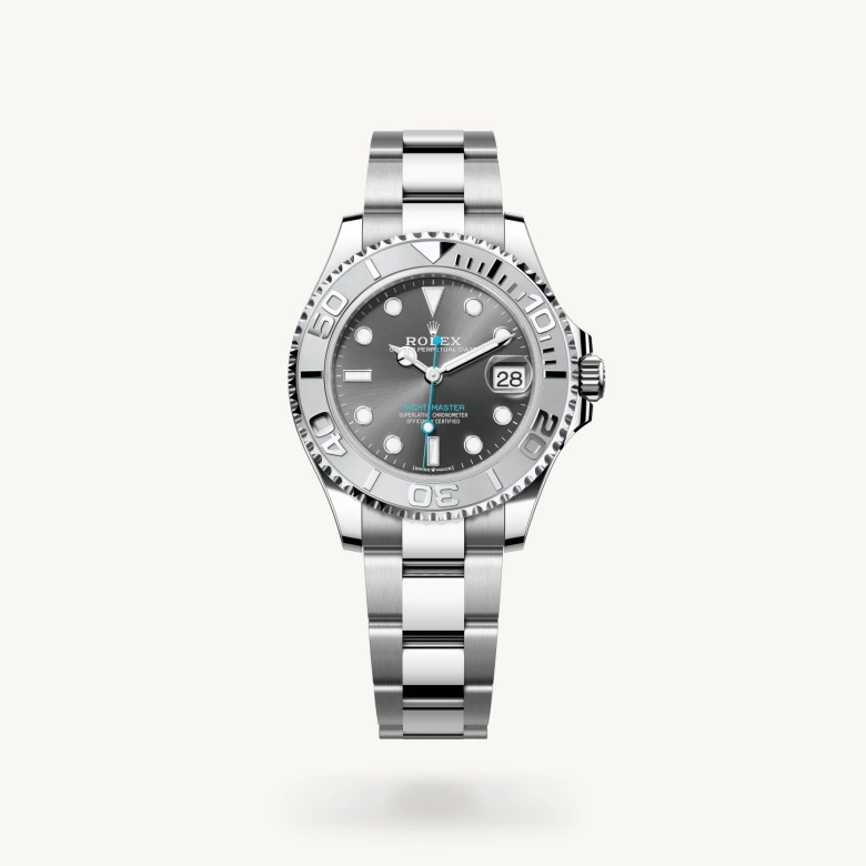 Rolex yacht-master em Oyster, 37 mm, aço Oystersteel e platina m268622-0002 em Marcolino