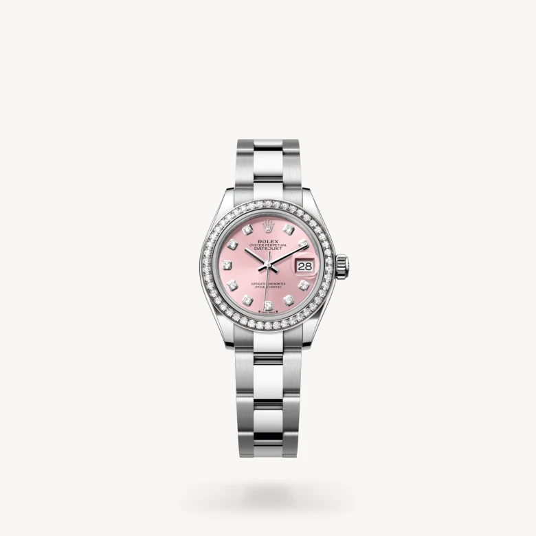 Rolex lady-datejust em Oyster, 28 mm, aço Oystersteel, ouro branco e diamantes m279384rbr-0004 em Marcolino