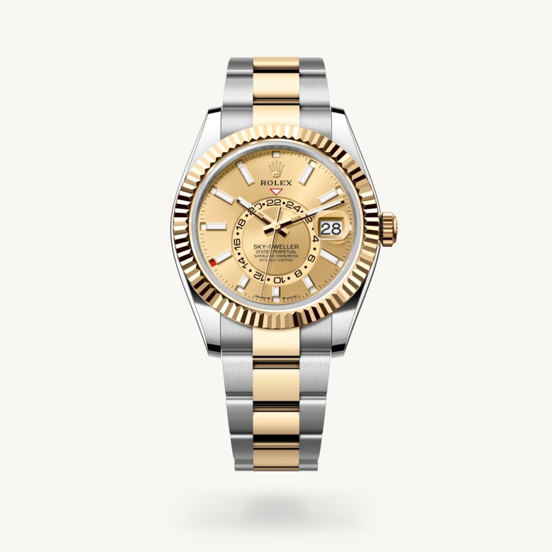 Rolex sky-dweller em Oyster, 42 mm, aço Oystersteel e ouro amarelo m336933-0001 em Marcolino