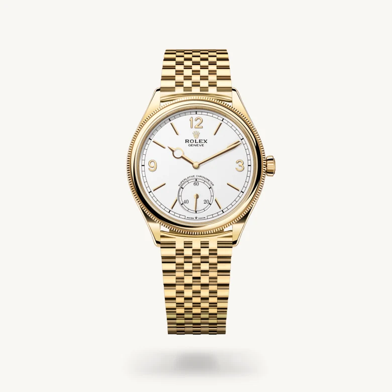 Rolex 1908 em 39 mm, ouro amarelo de 18 quilates, acabamento polido m52508-0008 em Marcolino