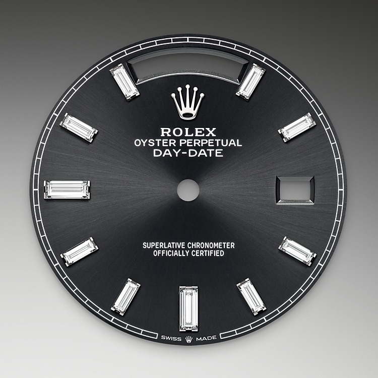 Rolex day-date em Oyster, 40 mm, ouro branco e diamantes m228349rbr-0003 em Marcolino