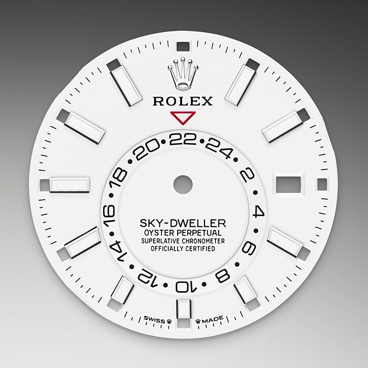 Rolex sky-dweller em Oyster, 42 mm, aço Oystersteel e ouro branco m336934-0004 em Marcolino