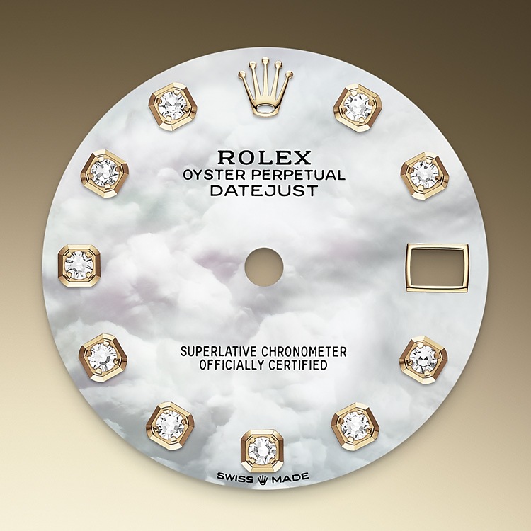 Rolex datejust em Oyster, 31 mm, ouro amarelo e diamantes m278288rbr-0006 em Marcolino