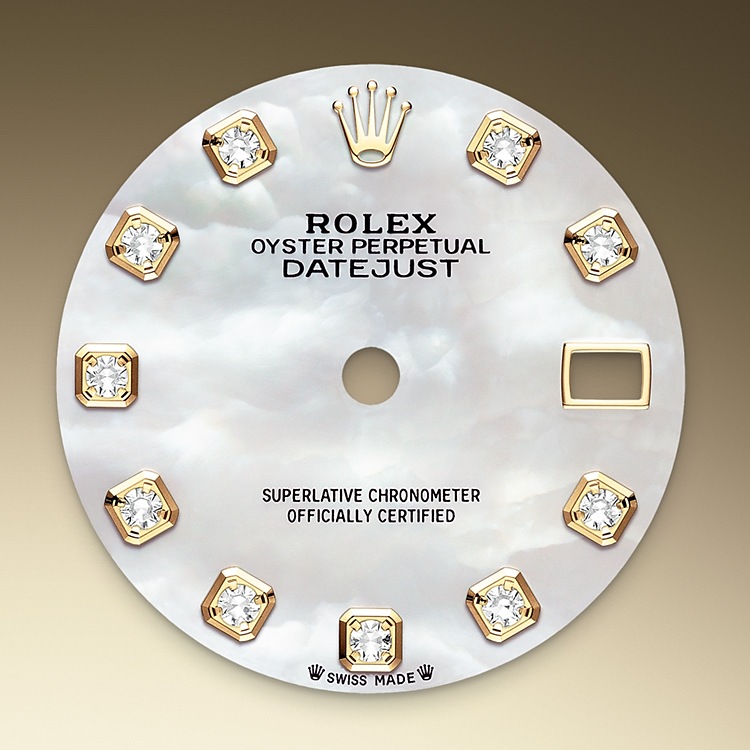 Rolex lady-datejust em Oyster, 28 mm, aço Oystersteel, ouro amarelo e diamantes m279383rbr-0019 em Marcolino