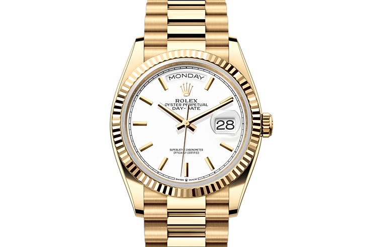 Rolex day-date em Oyster, 36 mm, yellow gold m128238-0081 em Marcolino