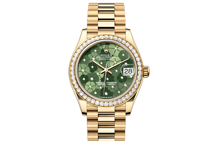 Rolex datejust em Oyster, 31 mm, yellow gold and diamonds m278288rbr-0038 em Marcolino