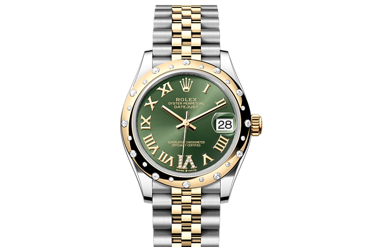 Rolex datejust em Oyster, 31 mm, Oystersteel, yellow gold and diamonds m278343rbr-0016 em Marcolino
