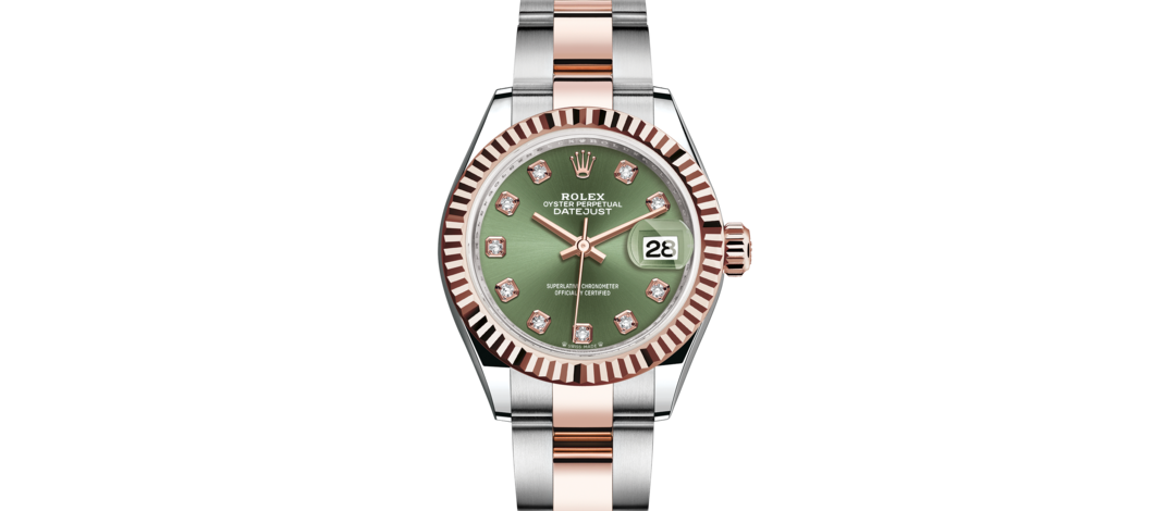 Rolex lady datejust 28 oystersteel and everose gold store