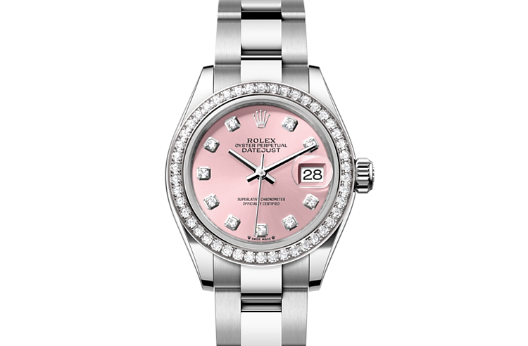 Rolex lady-datejust em Oyster, 28 mm, Oystersteel, white gold and diamonds m279384rbr-0004 em Marcolino