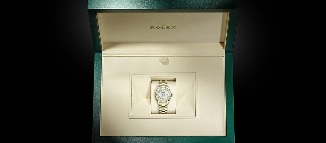 Rolex lady-datejust em Oyster, 28 mm, ouro amarelo e diamantes m279138rbr-0015 em Marcolino