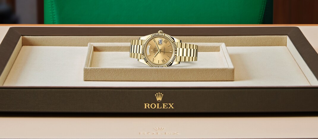 Rolex day-date em Oyster, 40 mm, ouro amarelo m228238-0006 em Marcolino