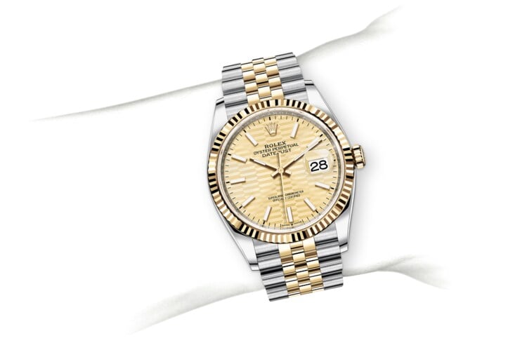Rolex datejust em Oyster, 36 mm, Oystersteel and yellow gold m126233-0039 em Marcolino