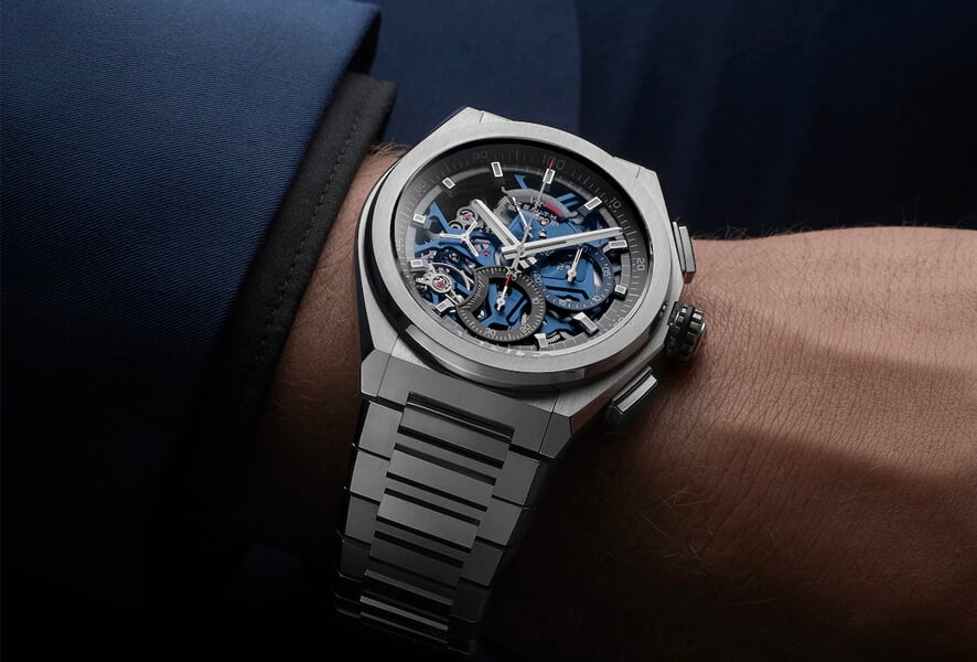 Daring, authentic and passionate, Swiss watchmaker Zenith has periodically reinvented the industry, and made history with the Primero movement. El Primero measures short times to the nearest tenth of a second and such precision is yet to be matched. The brand’s expertise is highlighted through its cutting-edge Elite collection. Expect an exquisite selection of exceptionally accurate timepieces, from diamond-detailed designs to more understated styles.
