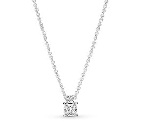 Sparkling Round & Square Necklace