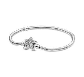 Moments Asymmetric Star Clasp Snake Chain Bracelet