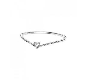 Bangle Sparkling Wishbone Heart