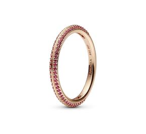 Gold ME Red Pavé Ring