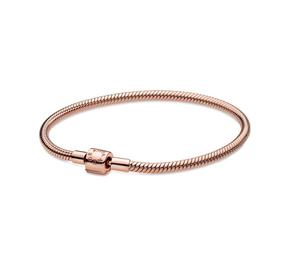 Pulseira Malha Snake Fecho Barril Pandora Moments