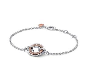 Pulseira Pandora signature Dois Tons & Pavé