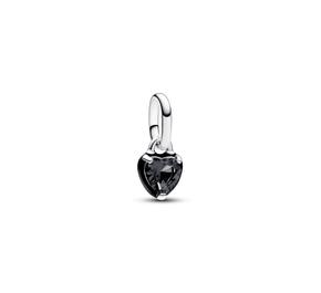 Mini-Conta Pendente Coração Chakra Preto Pandora ME