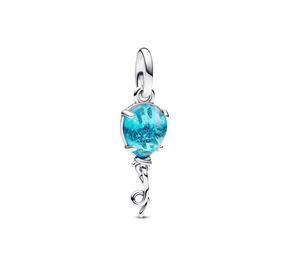 Conta Pendente Balão Vidro Murano Azul