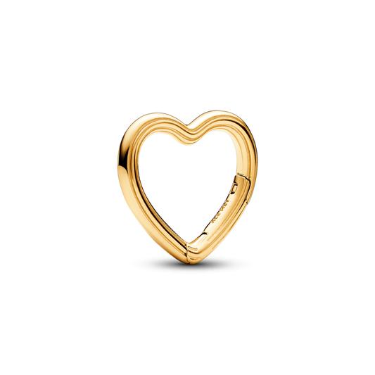 Pandora Heart 14k gold-plated openable link - vista frontal 760081C00