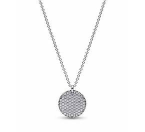 Colar Pendente Redondo Pavé Pandora Timeless