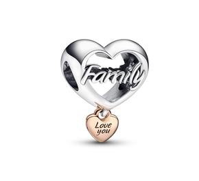 Love You Family Heart Charm