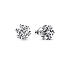 Sparkling Snowflake Stud Earrings