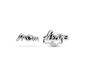 Love mum sterling silver stud earrings
