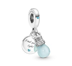Glow-in-the-dark Lightbulb Double Dangle Charm