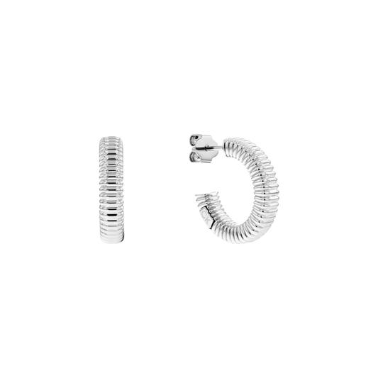 Calvin Klein Brincos Argola Playful Repetition - vista frontal 35000031