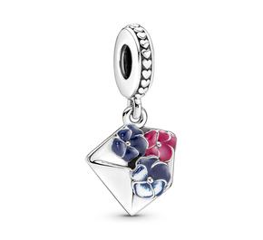 Pansy Flower Envelope Dangle Charm Pansy Flower Envelope Dangle Charm