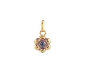 Berloque Ouro Amarelo com Safira