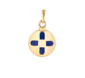 Berloque Ouro Amarelo Lapislazuli