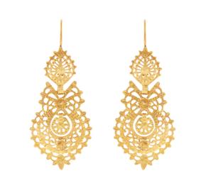 Brincos De Rainha Ouro Amarelo