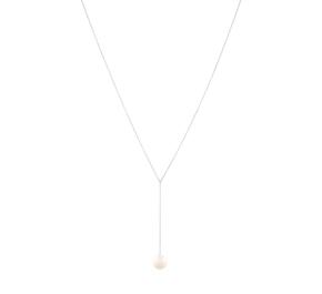 Colar Em Ouro Branco Com Perola