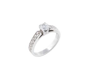 White Gold Ring with Diamonds