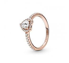 Anel Coração Elevado Brilhante