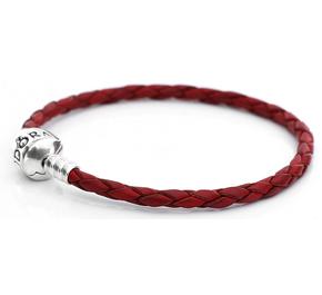 PULSEIRA EM PRATA/COURO PANDORA P. ACESSORIOS