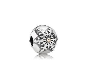 Snowflake clip with 14k