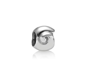 Abstract silver charm